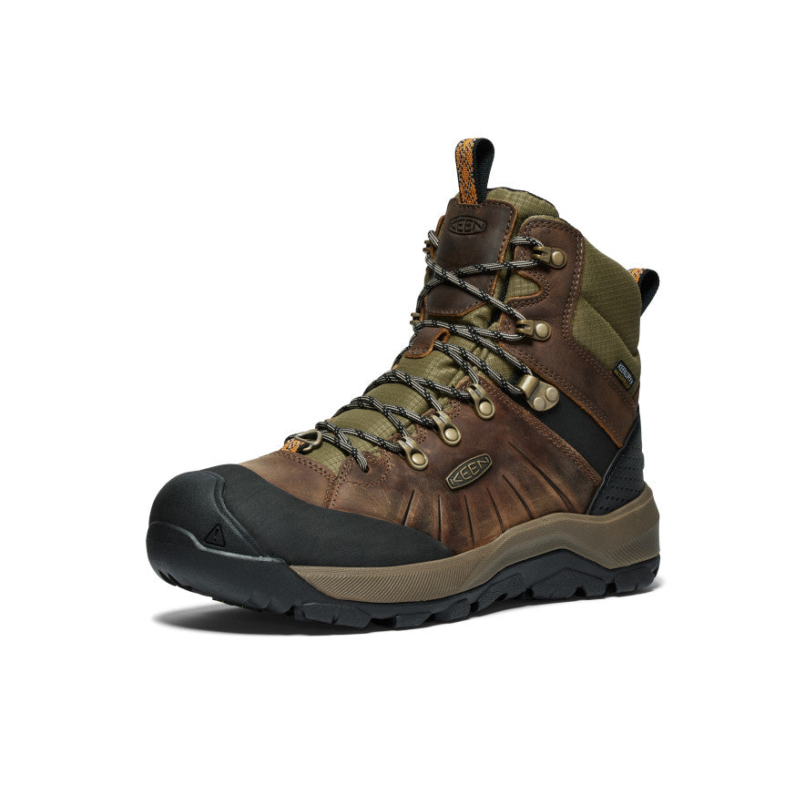 Green Orange Men Keen Revel IV Polar Waterproof Work Boots | KVJ337TV