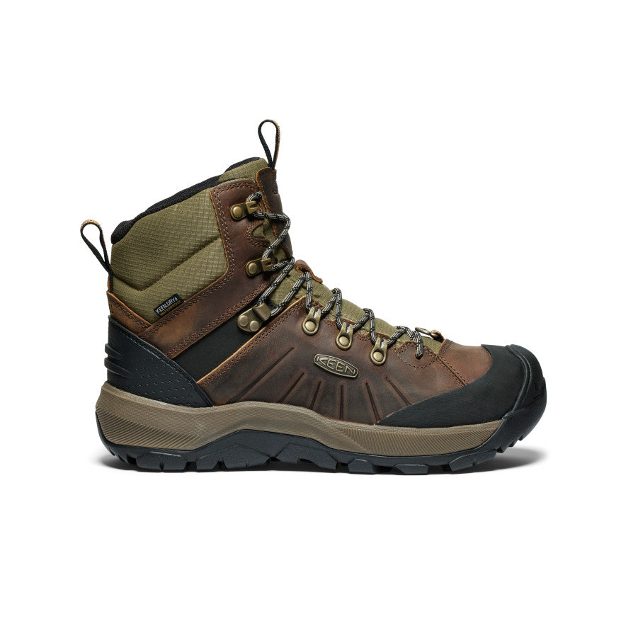 Green Orange Men Keen Revel IV Polar Waterproof Work Boots | KVJ337TV