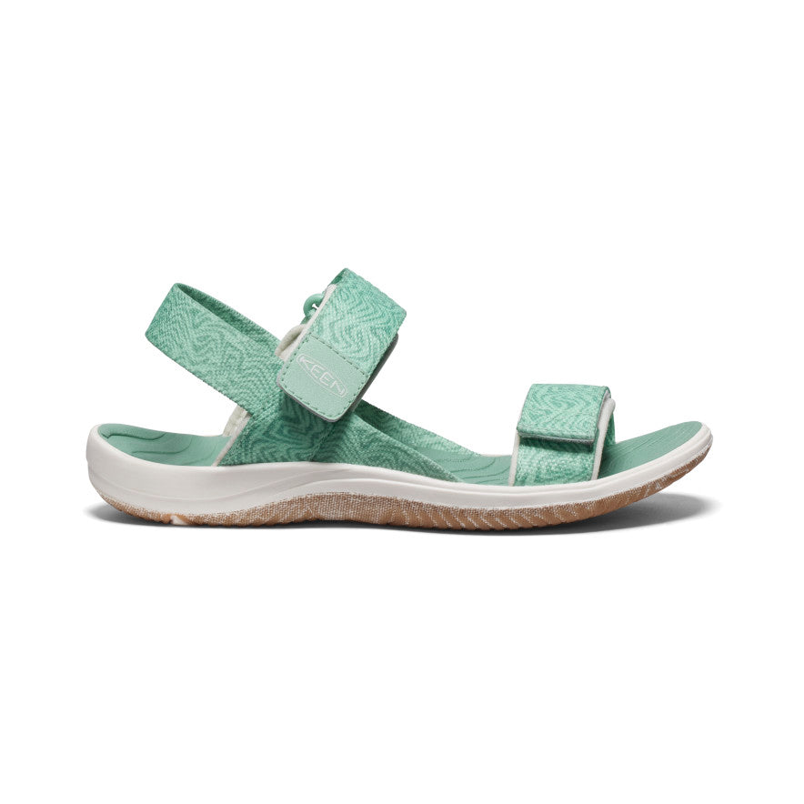 Green White Big Kids\' Keen Elle Backstrap Sandals | AFY5194PS