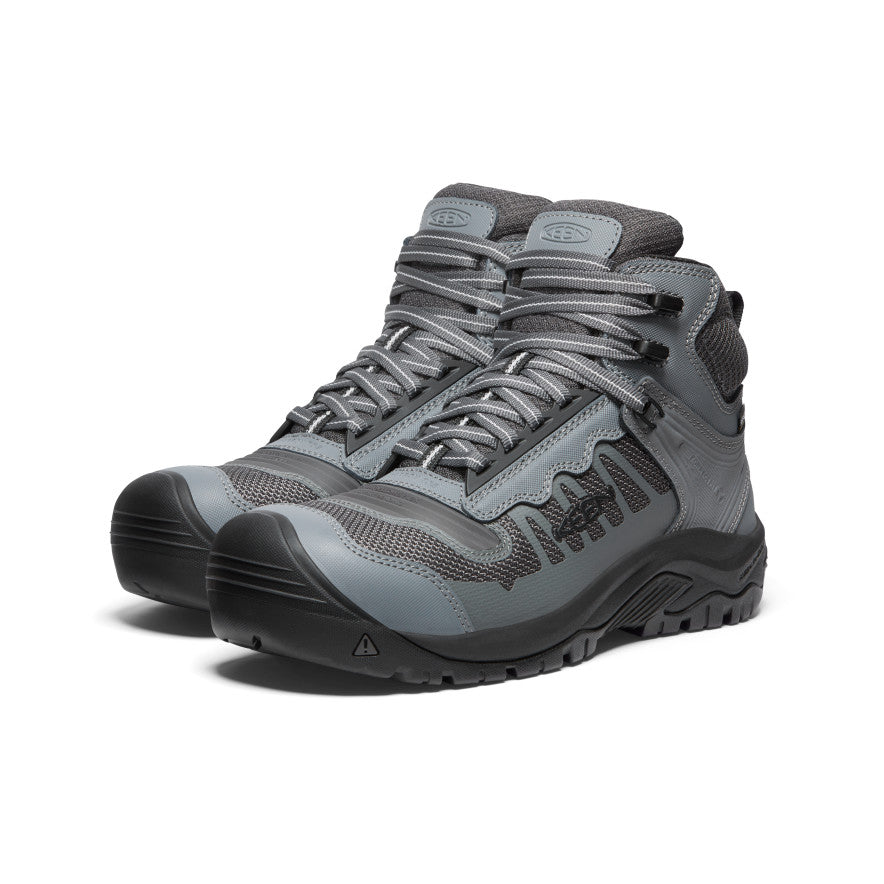 Grey Black Men Keen Reno Mid Waterproof Work Boots | WHV2284JJ