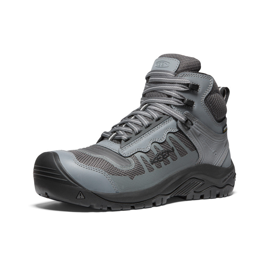 Grey Black Men Keen Reno Mid Waterproof Work Boots | WHV2284JJ