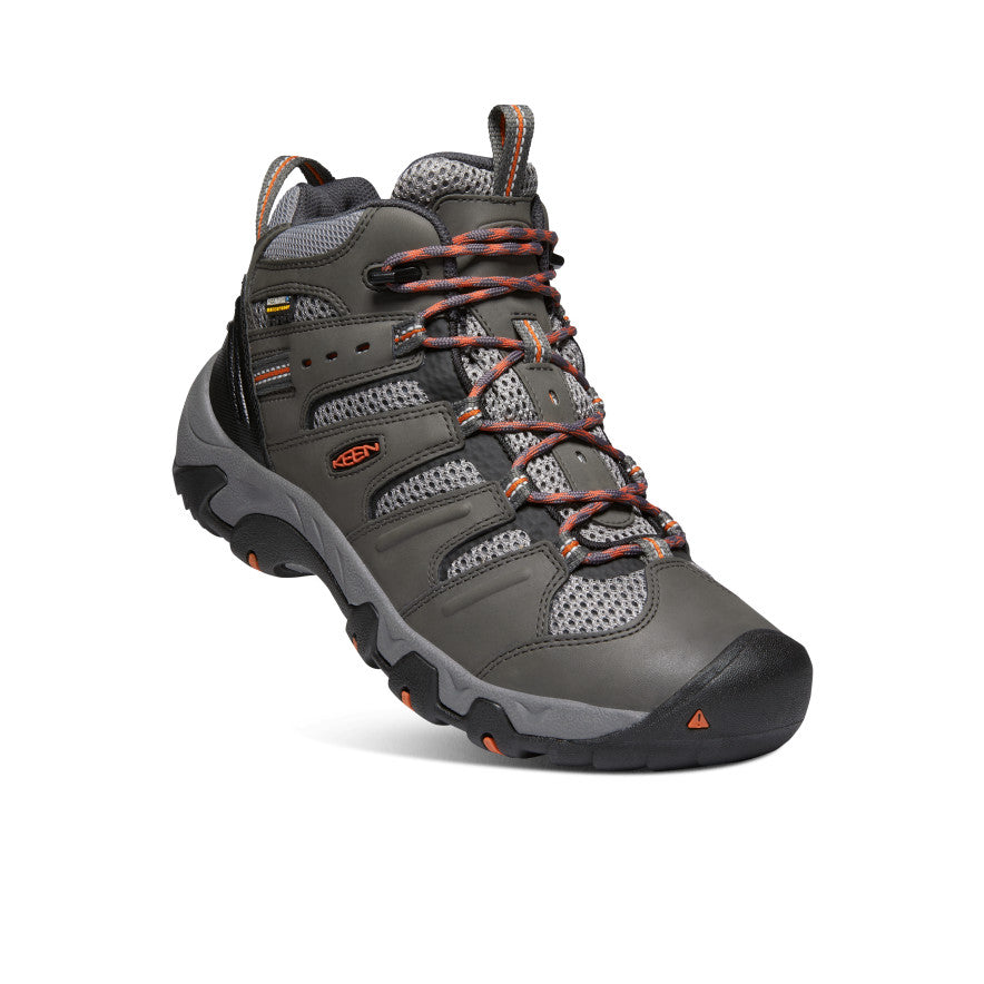 Grey Dark Red Men Keen Koven Waterproof Hiking Boots | PUJ5272XA