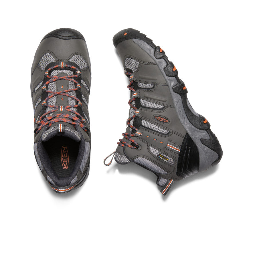 Grey Dark Red Men Keen Koven Waterproof Hiking Boots | PUJ5272XA