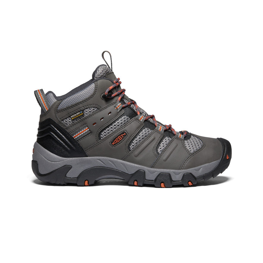 Grey Dark Red Men Keen Koven Waterproof Hiking Boots | PUJ5272XA