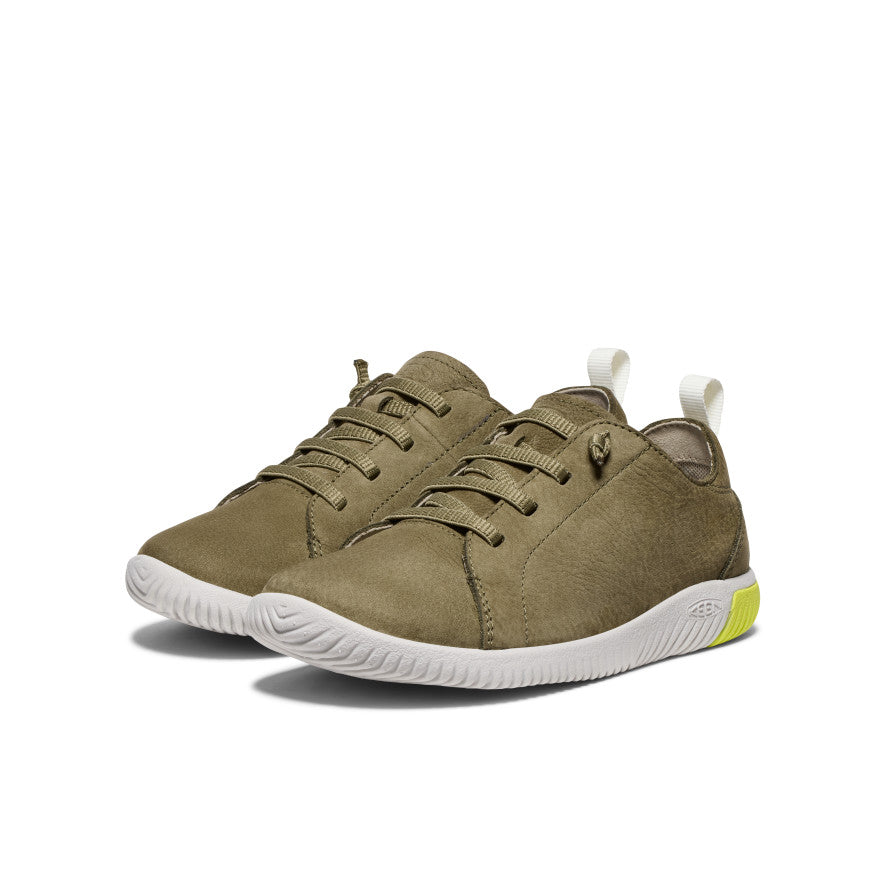 Olive Big Kids' Keen KNX Leather Sneakers | BJD7153GY