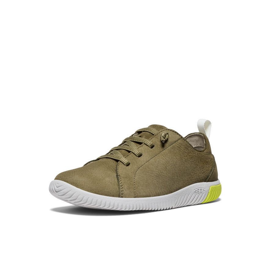 Olive Big Kids' Keen KNX Leather Sneakers | BJD7153GY