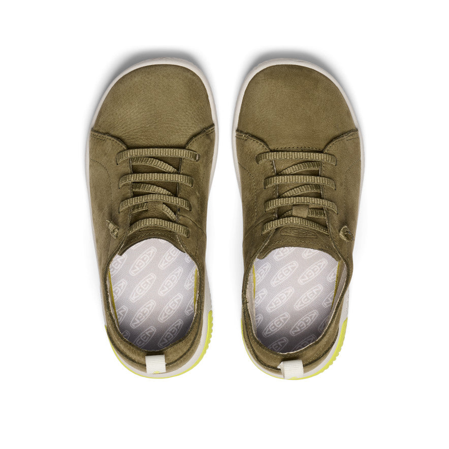 Olive Big Kids' Keen KNX Leather Sneakers | BJD7153GY