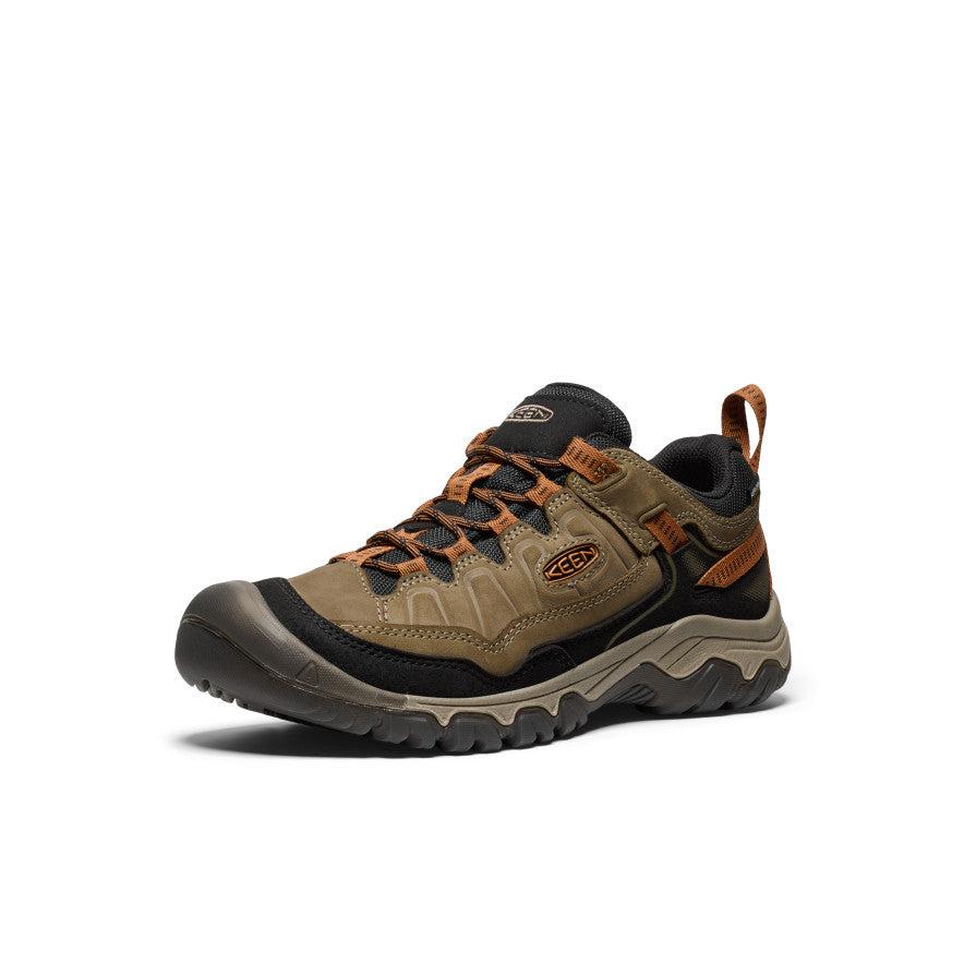 Olive Black Men Keen Targhee IV Wide Waterproof Hiking Shoes | OMM9560IP