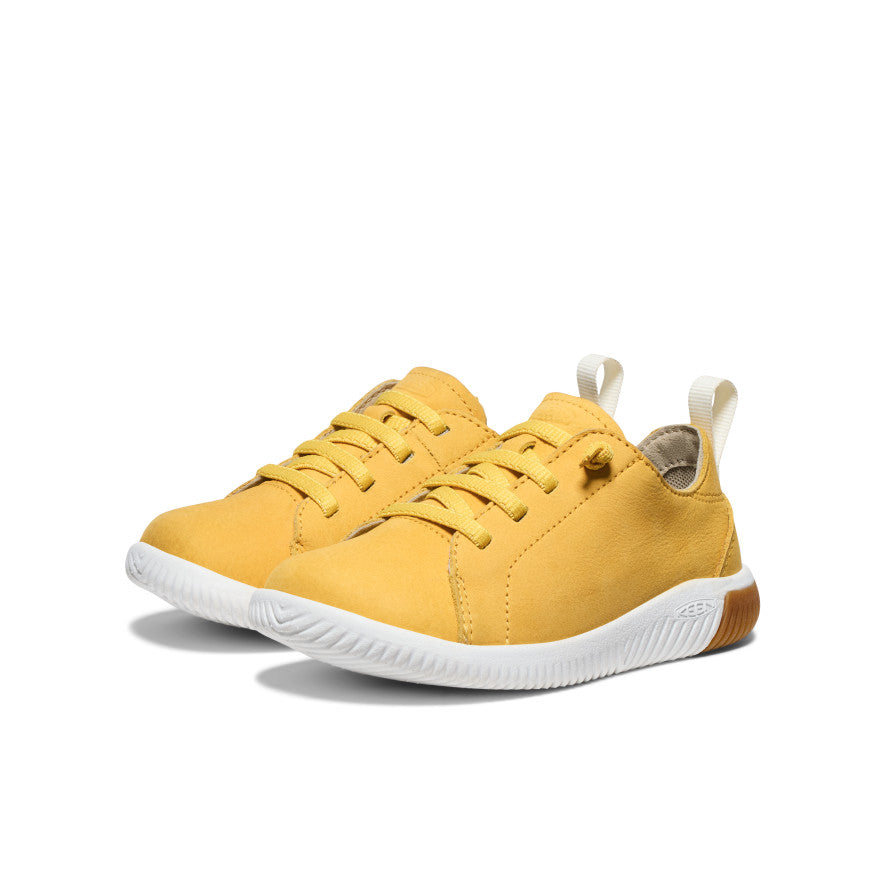 Yellow White Kids' Keen KNX Leather Sneakers | THV7296RK