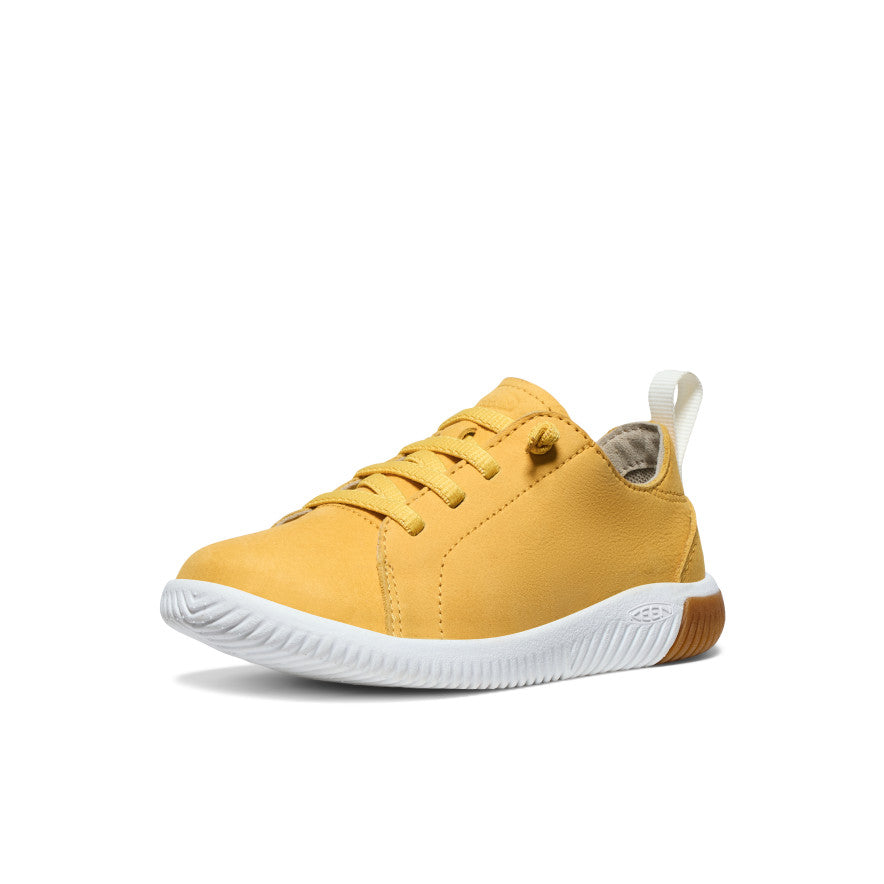 Yellow White Kids' Keen KNX Leather Sneakers | THV7296RK